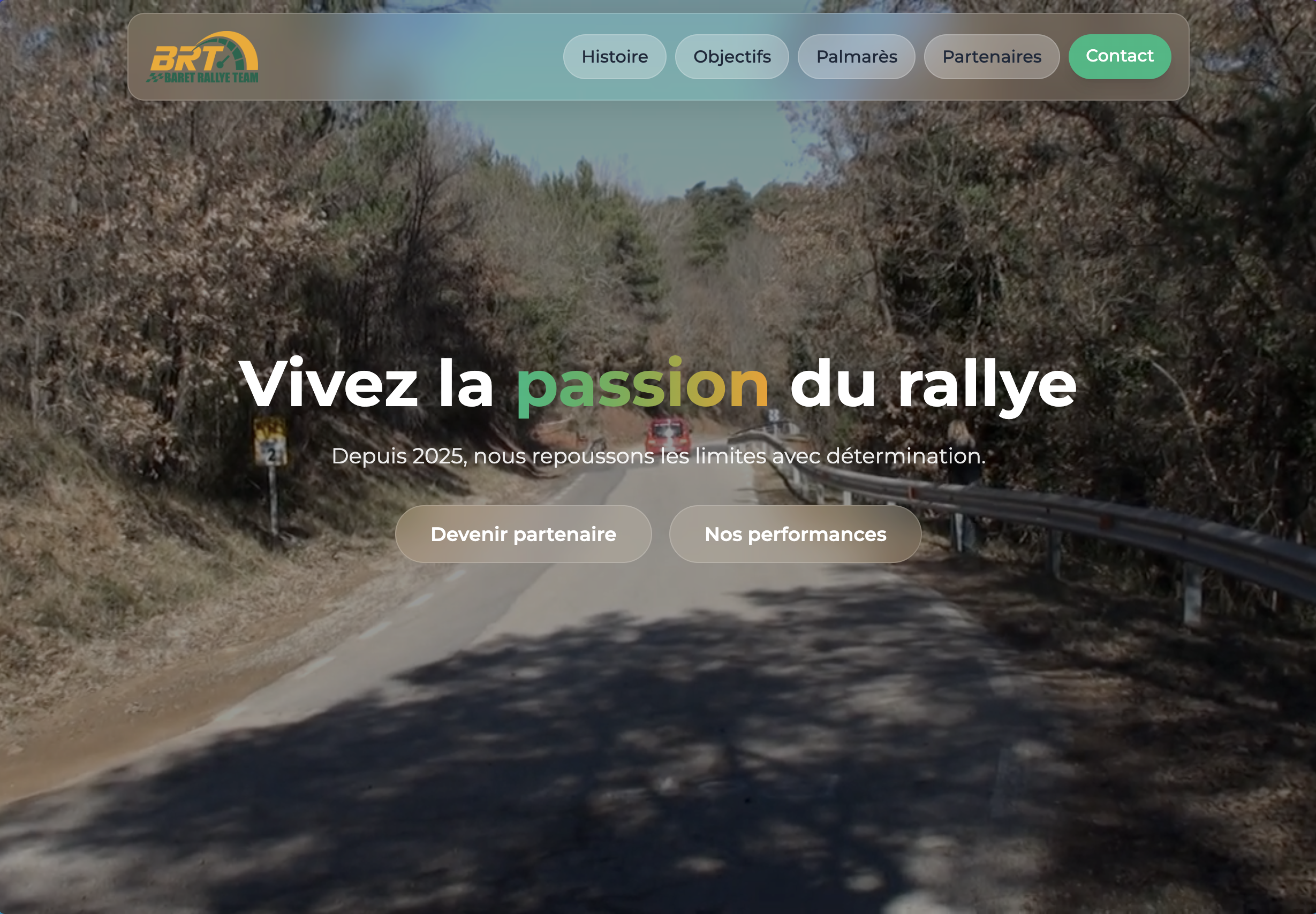 Site web Baret Rallye Team - Association de rallye automobile